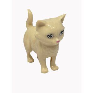 Barbie Play N Wash White Plastic Kitty Cat Figurine Toy For Kids Or Collectors